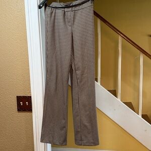 Jones New York Blue and White Houndstooth Skirt